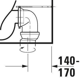 DURAVIT D-Neo Stand-Tiefspül-WC 650 mm rimless, weiß, Abgang Vario