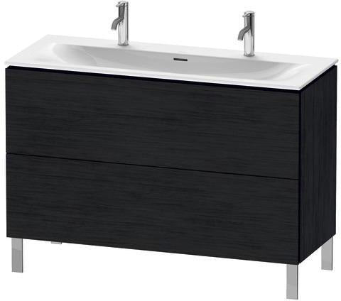 Duravit L-Cube Waschtischunterbau 1220 mm weiß matt – 2 Auszüge, Tip-On, bodenstehend