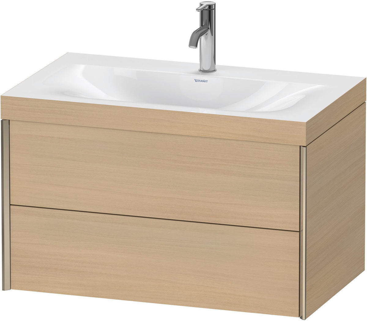DURAVIT XViu c-bonded Waschtischset 800 mm wandhängend mit 2 Schubkästen und Tip-on-Technik
