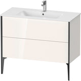 Duravit XViu Waschtischunterbau bodenstehend 1010 mm, 2 Auszüge, weiß matt, Tip-On