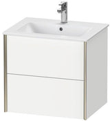 Duravit Waschtischunterbau XVIU 610x560x480mm 2 Schubkästen Ahorn Mitte s-matt
