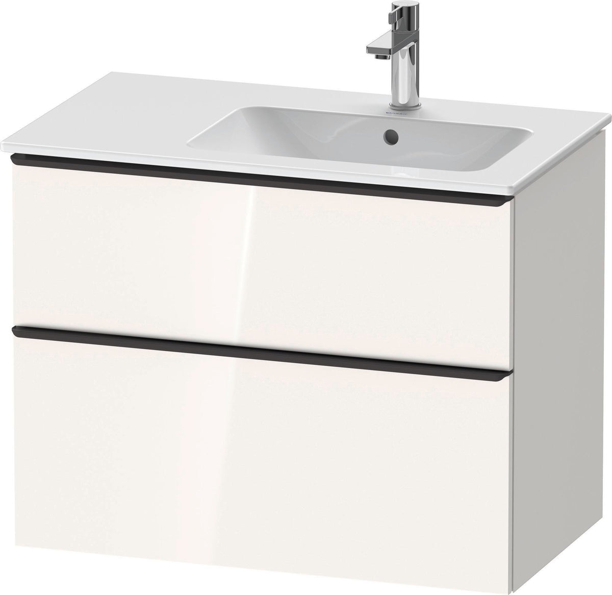 DURAVIT D-Neo Waschtischunterbau 810 mm Weiß Matt mit Bronze Griff und Soft-Close