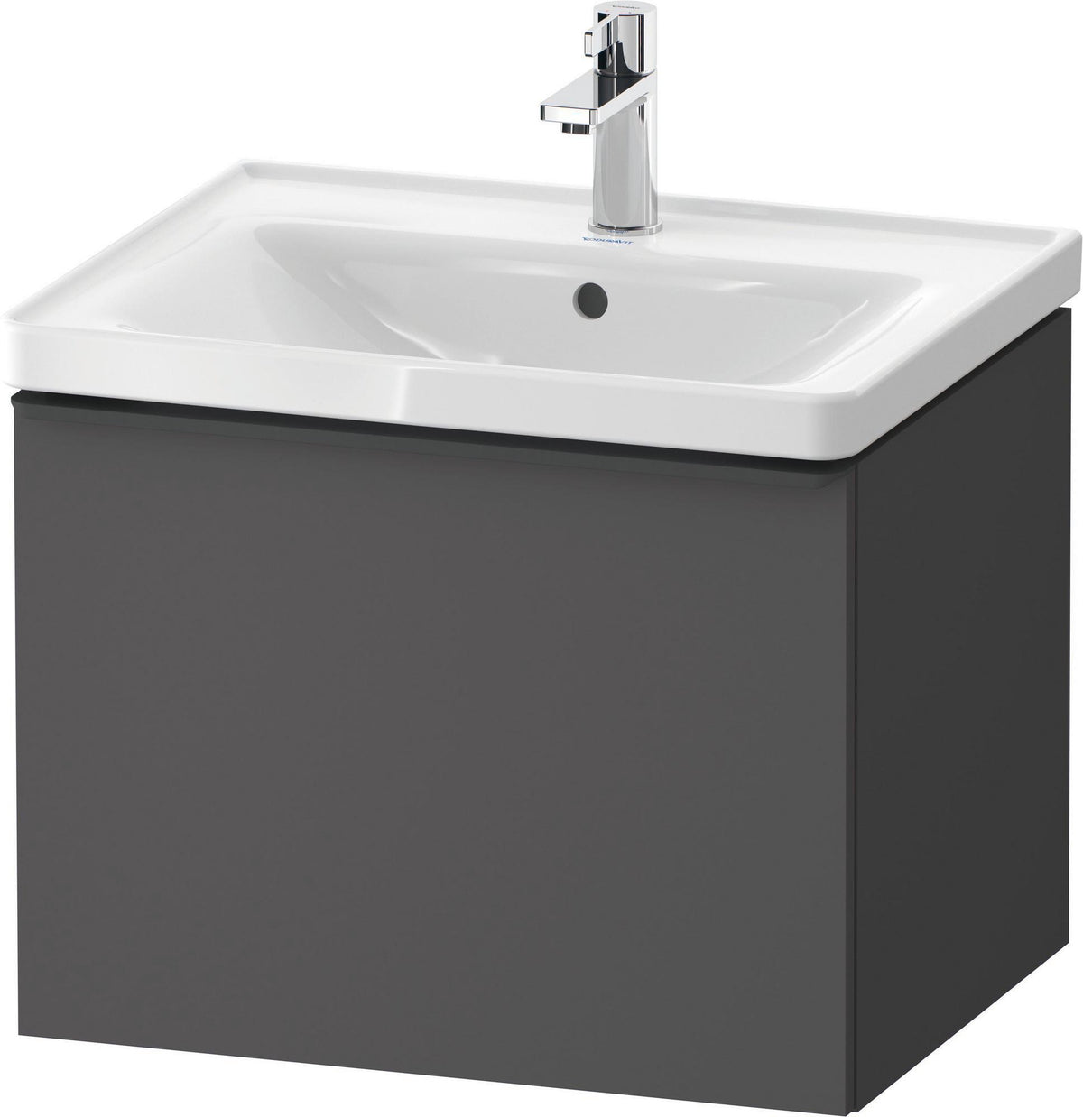 DURAVIT D-Neo Waschtischunterbau 584 mm betongrau matt mit 1 Auszug und Soft-Close
