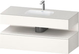 DURAVIT Qatego Studio F. A. Porsche Einbauwaschtisch mit Konsolenwaschtischunterbau 1200 mm Weiß Matt