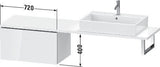 Duravit L-Cube Unterschrank 720 mm taupe supermatt – 1 Auszug, wandmontiert, mit Dämpfung