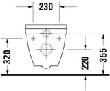 Duravit Wand-WC Starck 3 Tiefspüler 545 mm mit WonderGliss Beschichtung, weiß