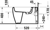 DURAVIT Qatego Stand Bidet 600 mm von Studio F. A. Porsche – Weiß Hochglanz, mit Überlauf und verdeckter Befestigung