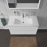 Duravit L-Cube Waschtischunterbau 1020 mm taupe matt – wandhängend, 2 Schubkästen, Tip-On