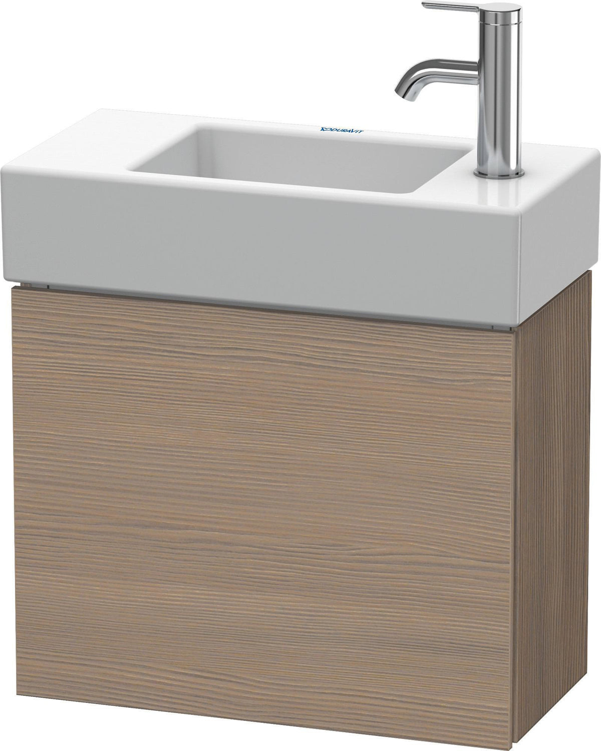 Duravit L-Cube Waschtischunterbau 480 mm wandhängend Amerikanischer Nussbaum 1 Tür links