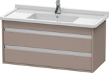 DURAVIT Ketho Waschtischunterbau wandhängend 1000 mm basalt matt, 2 Schubkästen, Soft-Close
