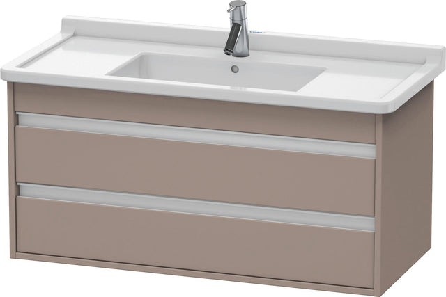 DURAVIT Ketho Waschtischunterbau wandhängend 1000 mm basalt matt, 2 Schubkästen, Soft-Close