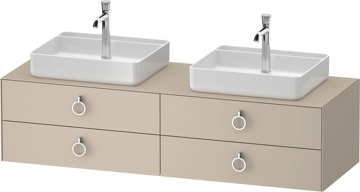 DURAVIT White Tulip Konsolen-Waschtischunterbau 1600 mm, 4 Schubkästen, LED, Philippe Starck