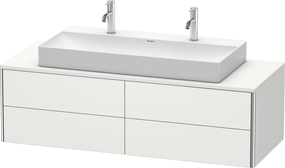 DURAVIT XSquare Waschtischunterbau 1400 mm, 4 Schubkästen, betongrau matt, wandhängend