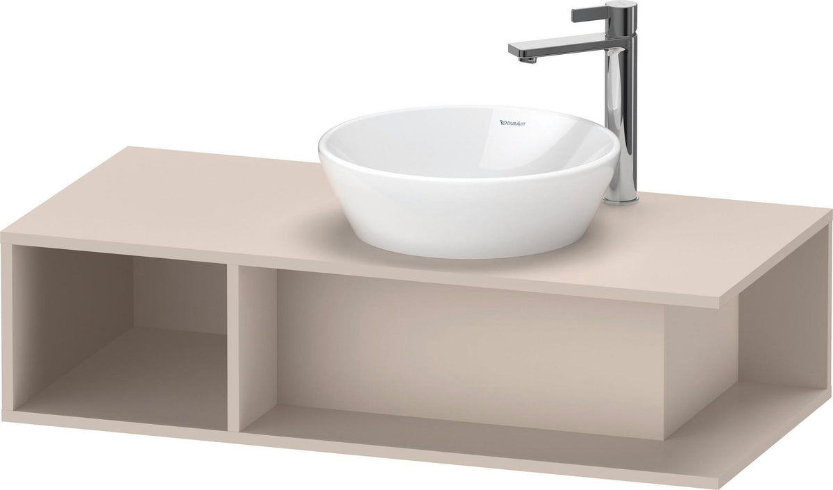 DURAVIT D-Neo Waschtischunterbau wandhängend 800 mm betongrau matt, Becken rechts, 1 offenes Fach
