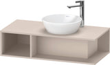 DURAVIT D-Neo Waschtischunterbau wandhängend 800 mm betongrau matt, Becken rechts, 1 offenes Fach