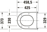 Duravit Soleil by Starck WC-Sitz Weiß Duroplast mit Edelstahl-Scharnier, abnehmbar