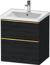 Duravit D-Neo Waschtischunterbau 584 mm betongrau matt mit Auszug und Schubkasten