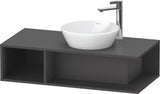 DURAVIT D-Neo Waschtischunterbau wandhängend 800 mm betongrau matt, Becken rechts, 1 offenes Fach