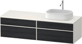 Duravit Zencha Konsolenwaschtischunterbau 1600 mm Eiche Anthrazit mit 2 Auszügen