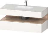 DURAVIT Qatego Studio F. A. Porsche Einbauwaschtisch mit Konsolenwaschtischunterbau 1200 mm Weiß Matt