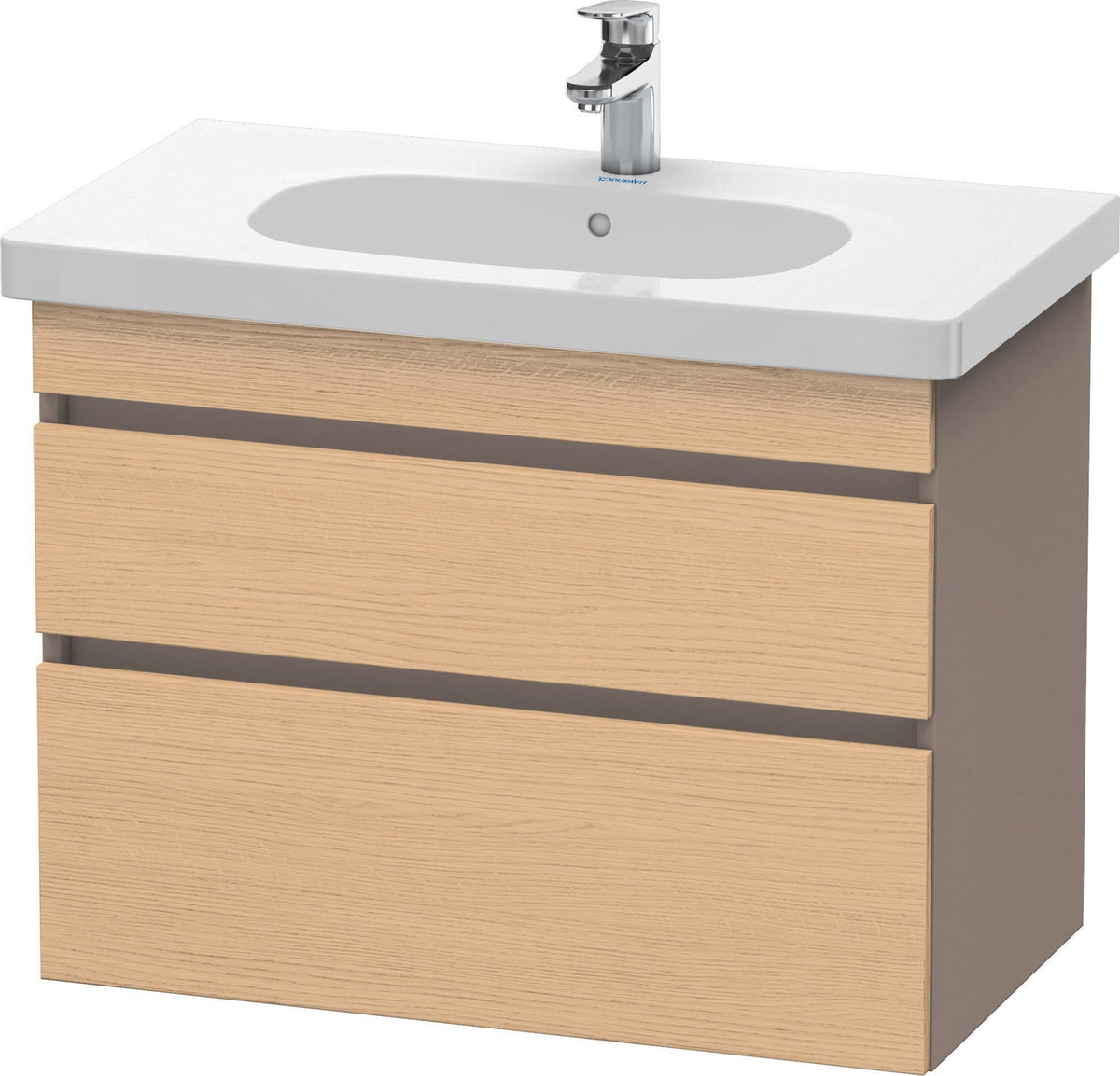 DURAVIT DuraStyle Waschtischunterbau 800 mm wandhängend, 2 Schubkästen, weiß matt – mit Soft-Close