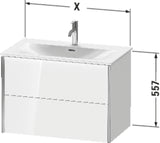 DURAVIT XViu Waschtischunterbau 810 mm mit 2 Schubkästen in Seidenmatt-Taupe