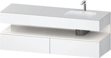 DURAVIT Qatego Einbauwaschtisch mit Konsolenwaschtischunterbau 1600 mm Weiß Matt