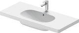 Duravit D-Code Möbelwaschtisch 1050 mm Weiß mit Überlauf und Hahnlochbank – Wandhängend