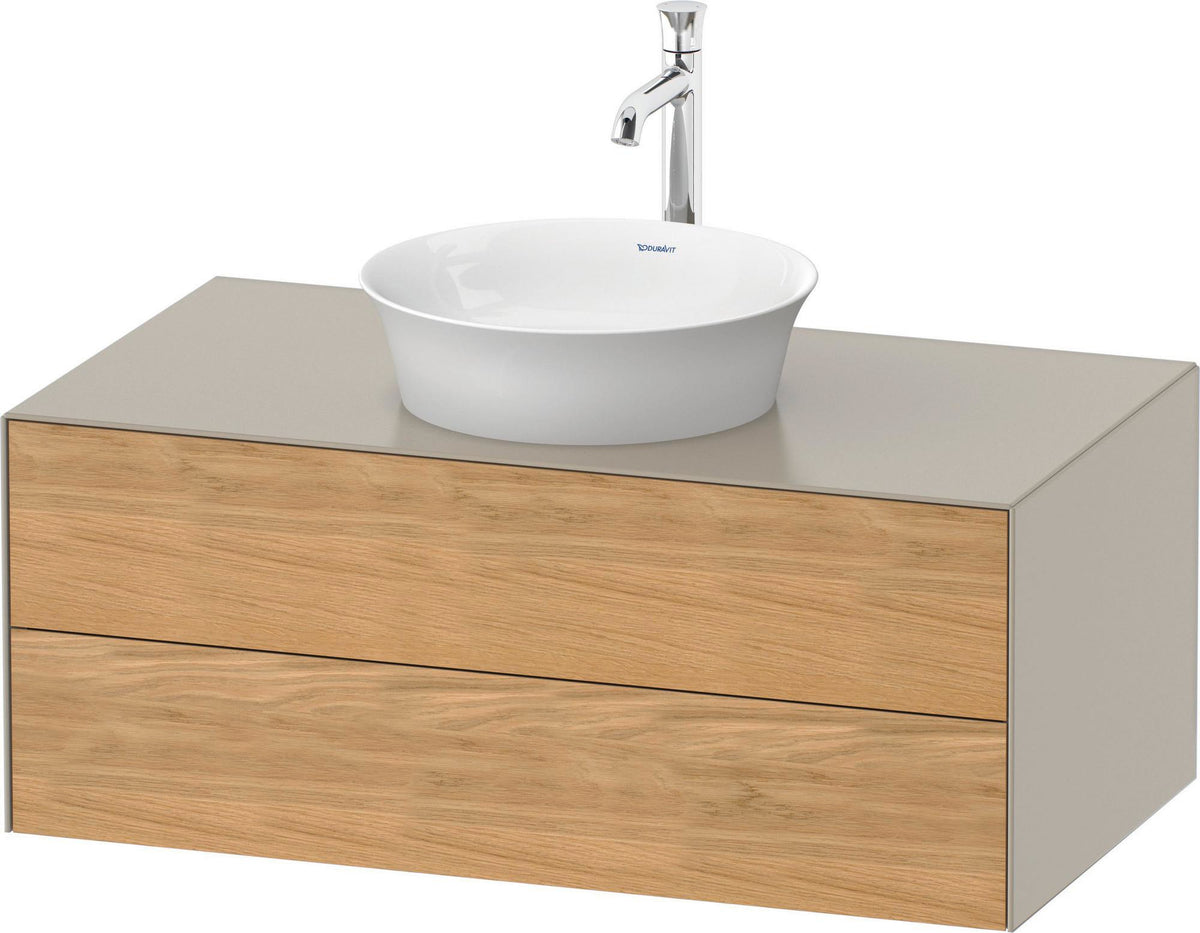 DURAVIT White Tulip Waschtischunterbau wandhängend 1000 mm, 2 Schubkästen, Weiß Seidenmatt