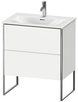 DURAVIT XSquare Waschtischunterbau 710 mm mit Auszug und Fußgestell – Weiß Matt