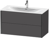 DURAVIT XViu Waschtischunterbau wandhängend 1010 mm, 2 Schubkästen, weiß matt – mit Tip-On-Technik