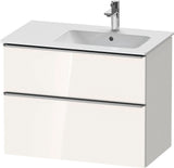 DURAVIT D-Neo Waschtischunterbau 810 mm Weiß Matt mit Bronze Griff und Soft-Close