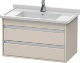 Duravit Ketho Waschtischunterbau wandhängend 800 mm basalt matt mit 2 Schubkästen
