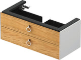 DURAVIT Waschtischunterbau White Tulip wandhängend 984 mm mit 2 Schubkästen, weiß seidenmatt