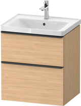 Duravit D-Neo Waschtischunterbau 584 mm betongrau matt mit Auszug und Schubkasten