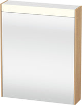 DURAVIT Brioso Spiegelschrank 620 mm graphit matt – 1 Tür links, LED-Beleuchtung, Steckdose