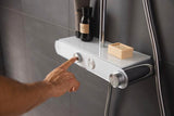DURAVIT Duschsystem Shower Systems Shelf 1050 mit Thermostat, Kopf- und Handbrause, Chrom Weiß Hochglanz