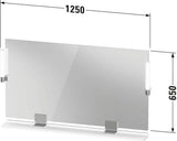 DURAVIT Sivida Spiegel 1250x650x36 mm mit LED, Dimmfunktion und Sensorschalter – Chrom/Weiß Matt