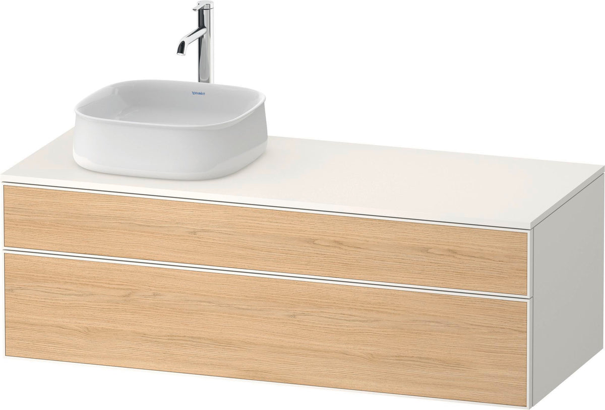 DURAVIT Zencha Konsolen-Waschtischunterbau 1300 mm Eiche Anthrazit wandhängend