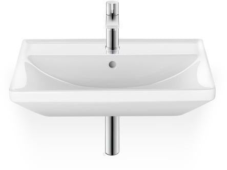 Duravit D-Neo Waschtisch 550 mm weiß mit Überlauf und WonderGliss