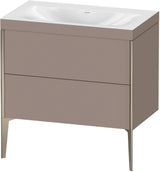 DURAVIT XViu c-bonded Waschtischset 800 mm bodenstehend mit 2 Auszügen und Tip-on Technik