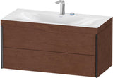 DURAVIT XViu c-bonded Waschtischunterset 1000 mm, 2 Schubkästen, Nussbaum Dunkel, Wandhängend