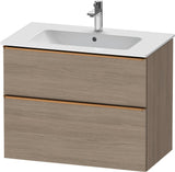 Duravit D-Neo Waschtischunterbau 810 mm Eiche Terra Matt mit 1 Auszug und Soft-Close