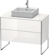 Duravit XSquare Waschtischunterbau 1000 mm mit 2 Auszügen, Stehend, Ahorn/Matt