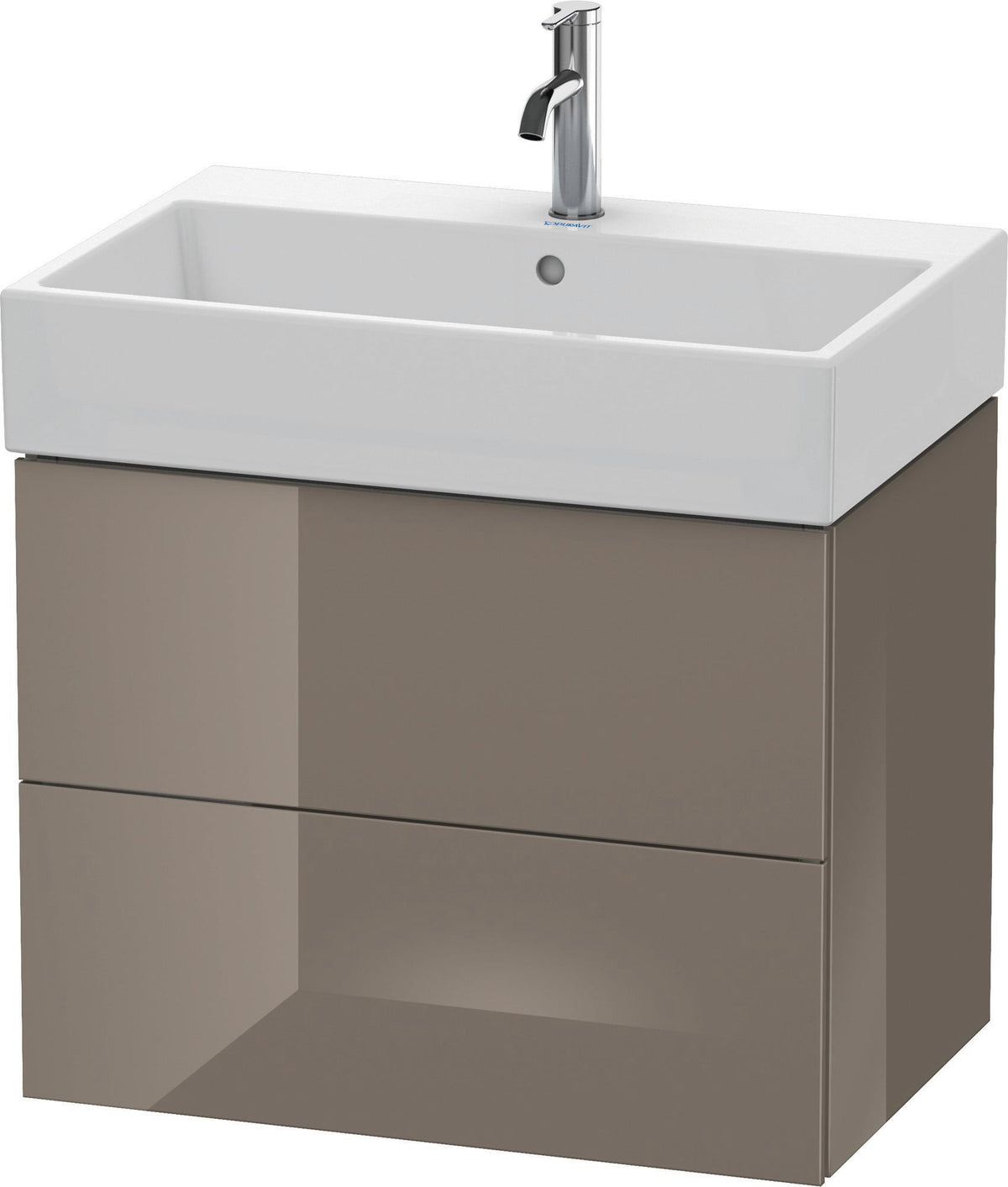 Duravit L-Cube Waschtischunterbau 684 mm, 2 Schubkästen, Weiß Matt, Wandmontage