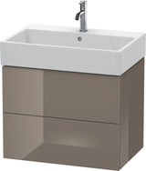 Duravit L-Cube Waschtischunterbau 684 mm, 2 Schubkästen, Weiß Matt, Wandmontage