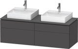 DURAVIT L-Cube Waschtischunterbau 1420 mm Taupe supermatt mit Tip-on und Soft-Close
