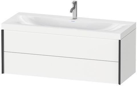 Duravit Möbelwaschtischset XViu 1200x480mm mit Unterbau, 2 Schubkästen, Ahorn mitte