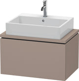 DURAVIT L-Cube Konsolenwaschtischunterbau 720 mm betongrau matt mit Tip-on-Auszug