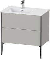 Duravit XViu Waschtischunterbau bodenstehend 810 mm mit 2 Auszügen, weiß matt, Tip-On Technik